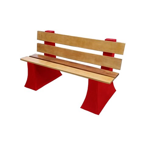 Banco Jardim Espera com Encosto 1,5 metro - VERMELHO PAU BRASIL 005