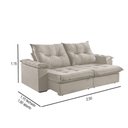 Ver imagem 3 de Sofá 4 Lugares Retrátil 250cm Pillow Top Reclinável Molas Ensacadas m-191