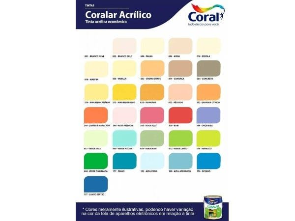 Tinta Acrílica Fosco Rende Muito 3,6L Coral Amarelo Frevo - 2