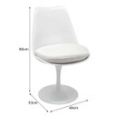 Ver imagem 3 de Cadeira Tulipa Saarinen sem Braço Branca com Assento Branco