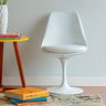 Cadeira Tulipa Saarinen sem Braço Branca com Assento Branco - 1