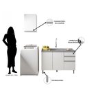 Ver imagem 3 de Cozinha Modulada Evidence 2 Peças sem Tampo Poliman Móveis