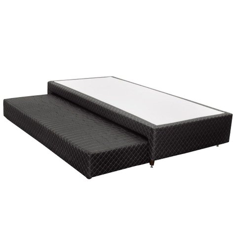 Cama Box Base c/Auxiliar Universal Especial MH1453 Bordado Black (96x203x32) - Herval