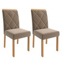 Ver imagem 3 de Conjunto Sala de Jantar Mesa Adele 130x80 cm e 4 Cadeiras Fernanda Cimol Madeira/Off White/Joli