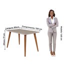 Ver imagem 6 de Conjunto Sala de Jantar Mesa Adele 130x80 cm e 4 Cadeiras Fernanda Cimol Madeira/Off White/Joli
