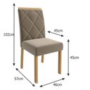 Ver imagem 7 de Conjunto Sala de Jantar Mesa Adele 130x80 cm e 4 Cadeiras Fernanda Cimol Madeira/Off White/Joli