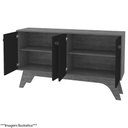 Ver imagem 3 de Balcão Aparador Buffet 4 Portas 100% MDF Liv N02 Ypê/Off White - Mpozenato