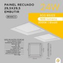 Ver imagem 2 de Painel de Embutir Led Branco Recuado 29,5x29,5 Bivolt 24w