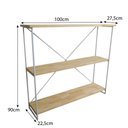 Ver imagem 4 de Aparador de Ferro Industrial Carvalho e Branco