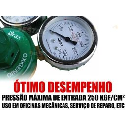 Manômetro Regulador Pressão para Cilindro de Oxigênio Ro-150 - 3