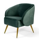 Ver imagem 7 de Kit 02 Poltronas Decorativas Fixa Pés Palito New Bronze Agnes D02 Veludo Verde C-303 - Lyam Decor