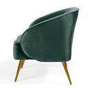 Ver imagem 4 de Kit 02 Poltronas Decorativas Fixa Pés Palito New Bronze Agnes D02 Veludo Verde C-303 - Lyam Decor