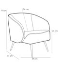 Ver imagem 5 de Kit 02 Poltronas Decorativas Fixa Pés Palito New Bronze Agnes D02 Veludo Verde C-303 - Lyam Decor