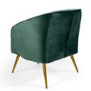 Ver imagem 6 de Kit 02 Poltronas Decorativas Fixa Pés Palito New Bronze Agnes D02 Veludo Verde C-303 - Lyam Decor