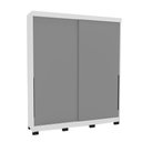 Ver imagem 2 de Guarda-roupa Casal Madri 2 Portas 2 Gavetas Cinza/branco - Politorno