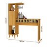 Bar Para Sala Com Bancada Web Mel Pérola Primus - 4