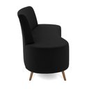 Ver mais imagens de Sofá Living Decorativo 2 Lugares 1,35M Katara Preto Veludo G33 - Gran Belo