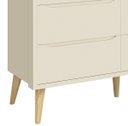 Ver imagem 3 de Cômoda 6 Gavetas Théo New Areia Fosco com Natural - MoveisAqui