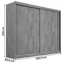 Ver imagem 4 de Guarda-Roupa Casal Creta 2 Portas 4 Gavetas 100% Mdf Flex Brauna/Off White - Europa Móveis
