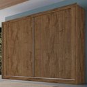 Ver imagem 1 de Guarda-Roupa Casal Creta 2 Portas 4 Gavetas 100% Mdf Flex Brauna/Off White - Europa Móveis