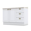 Ver imagem 1 de Balcão de Cozinha 120 Cm Americana Branco com Tampo Calcare – Henn