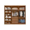 Ver imagem 5 de Guarda Roupas 3 Portas de Correr 4 Gavetas 5 Prateleiras c/ Espelho Dalila Amêndola/Off White - Dem