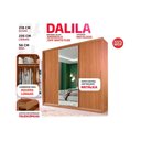 Ver imagem 3 de Guarda Roupas 3 Portas de Correr 4 Gavetas 5 Prateleiras c/ Espelho Dalila Amêndola/Off White - Dem