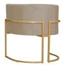 Ver imagem 4 de Poltrona Decorativa Sala Estar Recepção Escritório Luana Base Gold Veludo Bege - Montanaris Decor