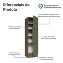 Ver imagem 4 de Paneleiro 60 Cm 3 Portas Vik Madesa Rustic/verde
