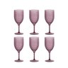 Jogo 6 Taças Acrílicas para Água e Vinho Luxxor 480ml - Violeta - 1