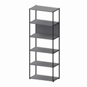Ver imagem 3 de Estante Industrial Csp F5 5 Prateleiras Metal MDP Cinza Sagrado com Preto