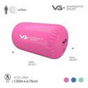 Ver imagem 2 de Rolo Inflável para Ginástica 120cm Roller Yoga com Bomba Elétrica 220v Vg Plus Rosa