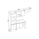 Ver imagem 3 de Kit Cozinha Demóbile 4 Peças Firenze C4p251 Amendola/nude Prime Tx