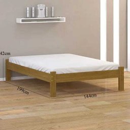 Cama de Casal Turca de Madeira Maciça Reforçada Imbuia - 2