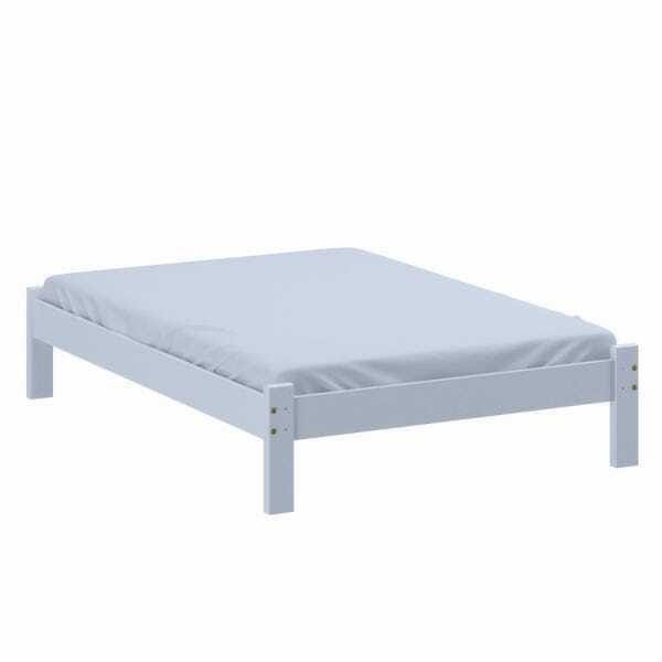 Cama de Casal Turca de Madeira Maciça Reforçada Branco - 3