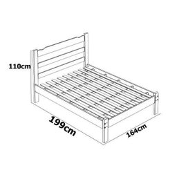 Cama Queen Size Esmeralda de Madeira Maciça Reforçada Cerejeira - 2