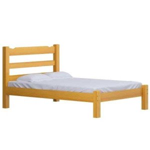Cama Queen Size Esmeralda de Madeira Maciça Reforçada Cerejeira