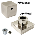 Ver mais imagens de Acabamento Volante Metal Quadrado P/ Registro Deca Níquel