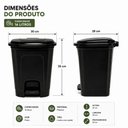 Ver imagem 3 de Lixeira com Pedal Nitron 16L Plástico Abertura por Pedal Preto