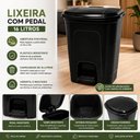 Ver imagem 4 de Lixeira com Pedal Nitron 16L Plástico Abertura por Pedal Preto