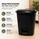 Ver imagem 5 de Lixeira com Pedal Nitron 16L Plástico Abertura por Pedal Preto
