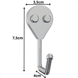 Cabide Gancho para Toalha de Parede Cromado F.arm - 5