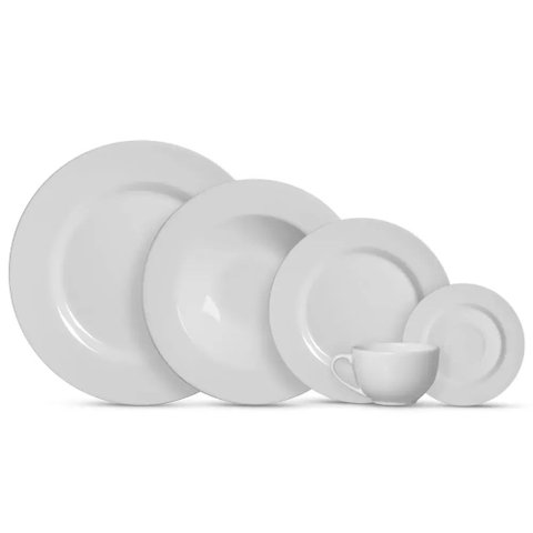 Aparelho de Jantar 20 Peças Alleanza Branco Liso Lt20210423