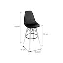 Ver imagem 2 de Banqueta Eames DSW Colmeia em Polipropileno Fendi Base Madeira