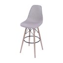 Ver imagem 1 de Banqueta Eames DSW Colmeia em Polipropileno Fendi Base Madeira