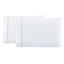 Ver imagem 1 de Jogo de Lençol Cama Casal 400 Fios Percal 3 Peças Ponto Palito Anti-pilling com Toque 100% Macio Pre