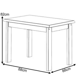 Mesa com 4 Cadeiras de Madeira Maciça 88x88 Safira Cerejeira - 3