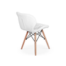 Cadeira de Jantar Charles Eames Eiffel Slim Estofada Branca - 4