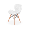 Cadeira de Jantar Charles Eames Eiffel Slim Estofada Branca - 1