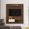 Painel Para Tv Até 48 Pol. 1 Porta Crm Off White/madeirado - 4
